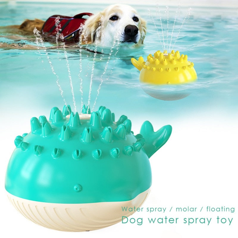 Crocodile Water Jet Floating Dog Toy — Squeaky, Molar, 140mm, 4 Colors