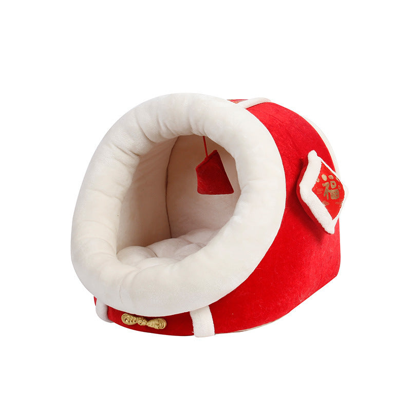 Novelty Animal Pet Bed – Cozy Plush Dog & Cat Nest in Koala, Deer & Holiday Designs | S–L