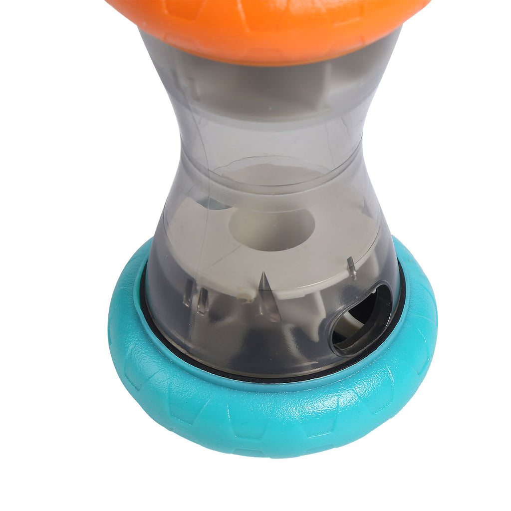 ABS+TPE Dumbbell Treat Leaking Slow Feeder — Labyrinth Puzzle, Mute Wheels, 175g