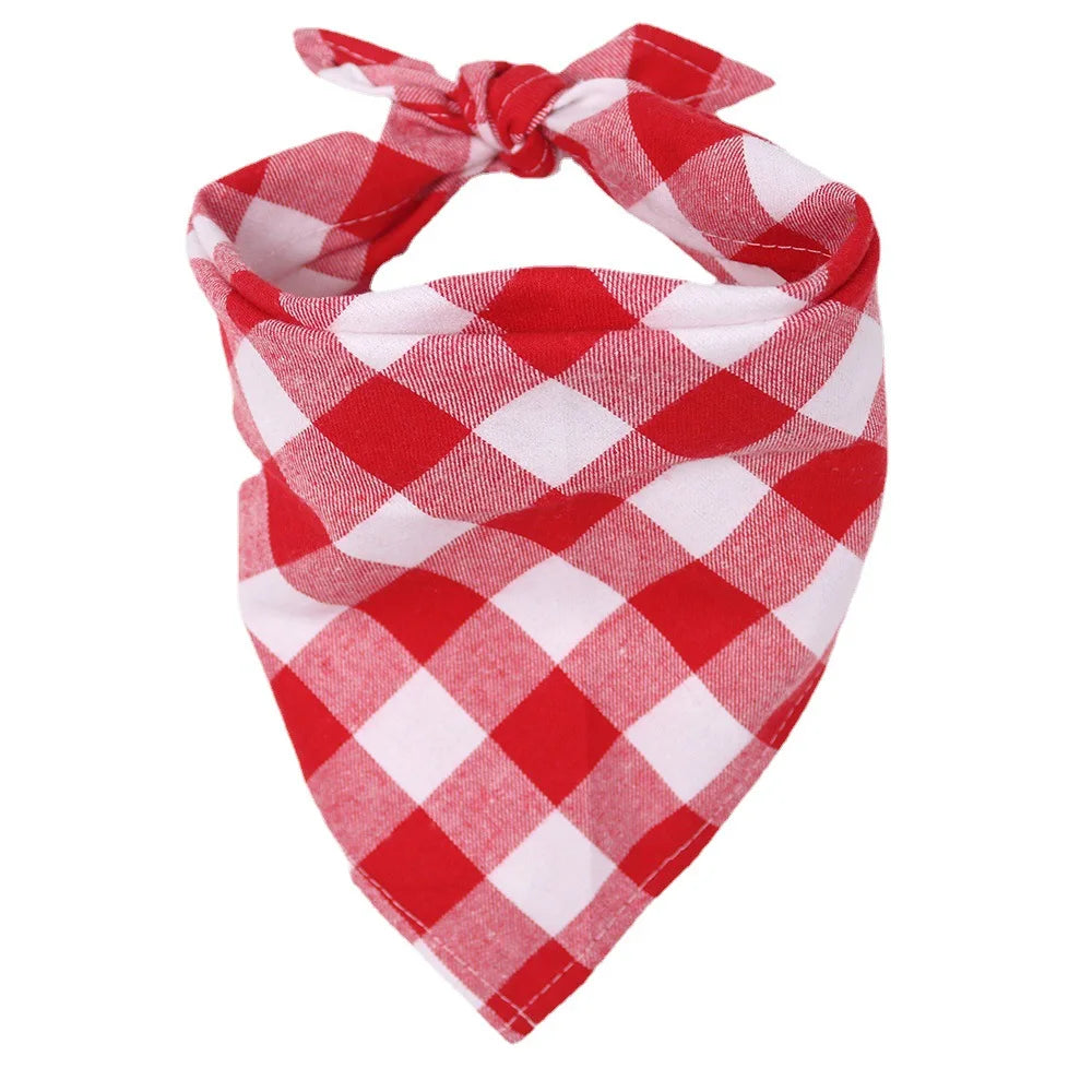 Dog Bandana Scarf — Cotton & Polyester, 6 Colors, Sizes S/M/L