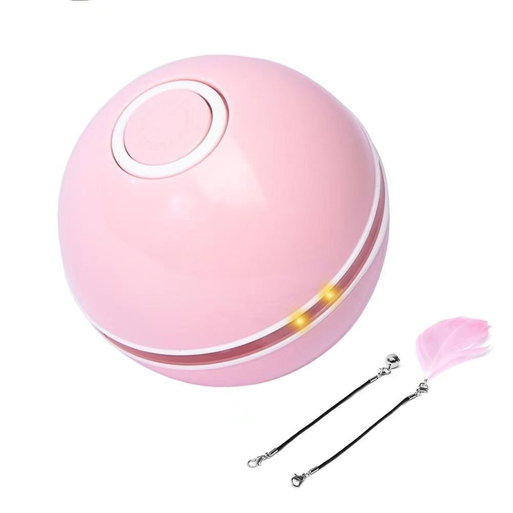 Automatic LED Rolling Cat Ball Toy — USB Rechargeable Smart Teaser