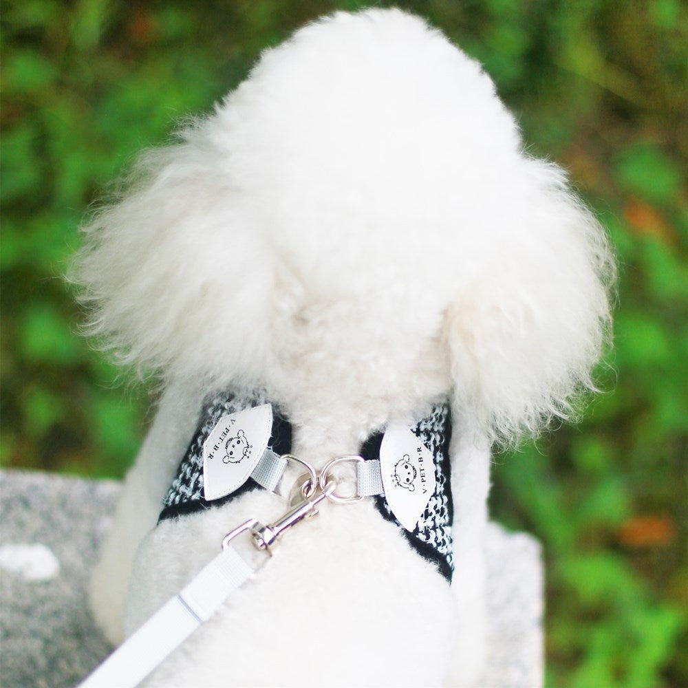 Breathable Vest Harness & Leash Set — Chest Strap for Cats & Dogs, 2 Colors, 4 Sizes