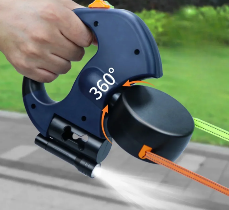 Retractable Dual Dog Leash — Zero-Tangle Nylon, 3M, 3 Colors