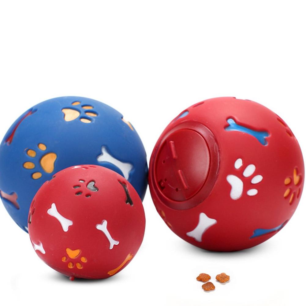 PVC Treat Leaking Puzzle Ball — IQ Training, Bite-Resistant, 2 Sizes, Red or Blue