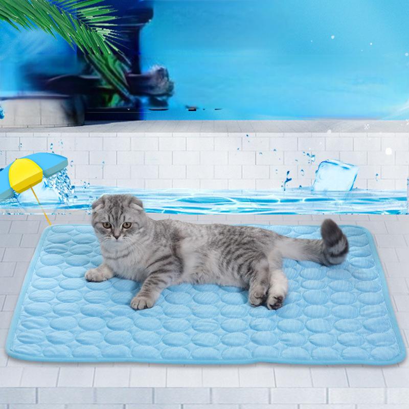 Ice Silk Cooling Pet Cushion — Breathable Summer Mat for Cats & Dogs