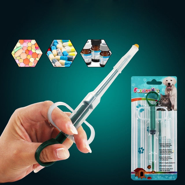 Pet Medicine Feeder Syringe — Easy Oral Dosing Tool for Dogs & Cats, 3 Colors