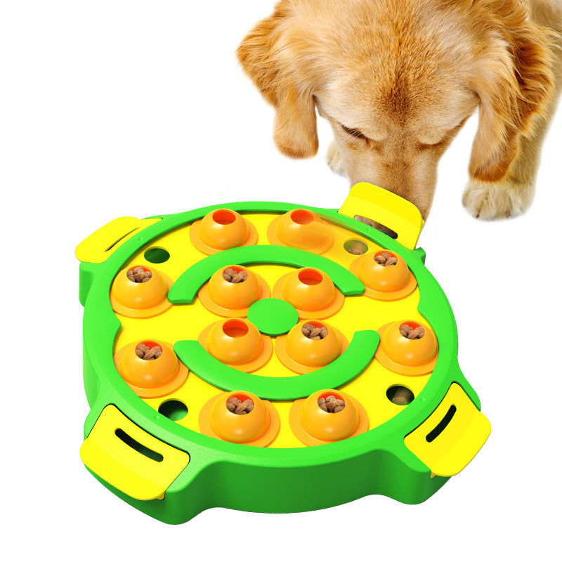 Slow Feeder Dog Puzzle Toy — Leak & Treat Dispensing, 2 Sizes, 6 Colors
