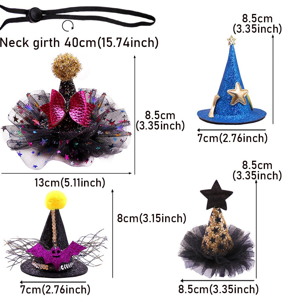 Halloween Pet Hat — Handmade Adjustable Headwear for Cats & Dogs, 9 Styles