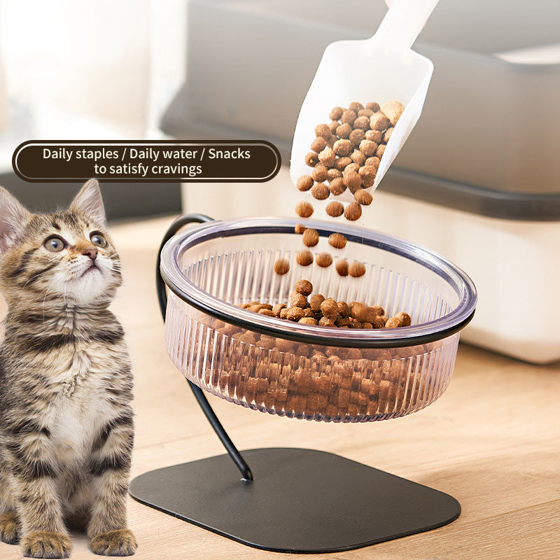 Swan Neck Elevated Pet Bowl — High-Neck Feeder for Cats & Dogs, ABS & Iron