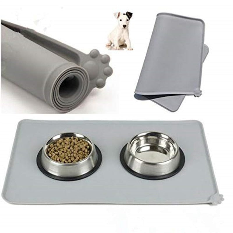 Silicone Pet Feeding Mat – Waterproof Non-Slip Food & Water Bowl Placemat for Dogs & Cats