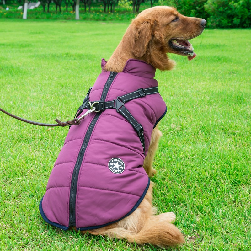 Reflective Dog Jacket — Warm Winter Coat for Large Dogs