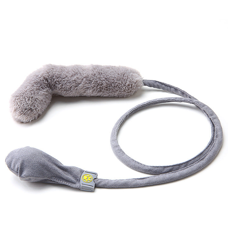Airbag Teasing Cat Toy — Plush Fish & Tail Wand, 5 Styles, 51 in