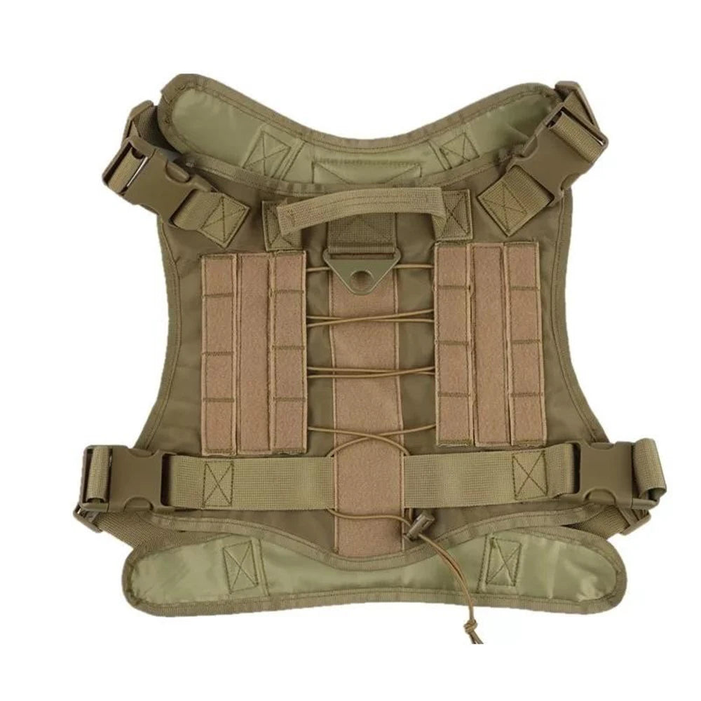Tactical Dog Vest — Breathable Military Style, 1000D Nylon, Sizes M–XL, 3 Colors