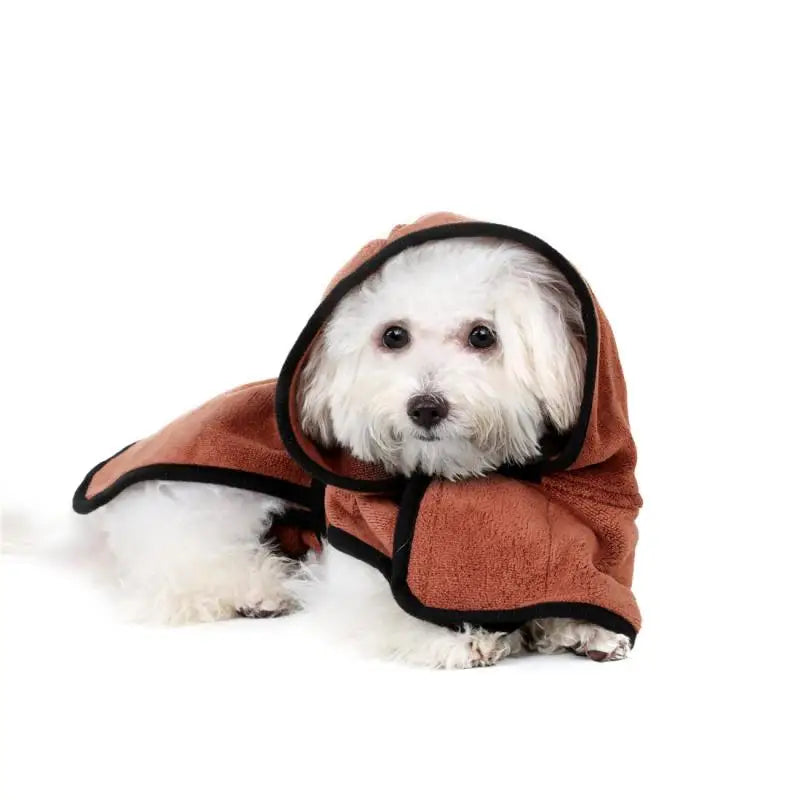Microfiber Pet Drying Bathrobe — Super Absorbent, Sizes XS–XL for Dogs & Cats, 2 Colors