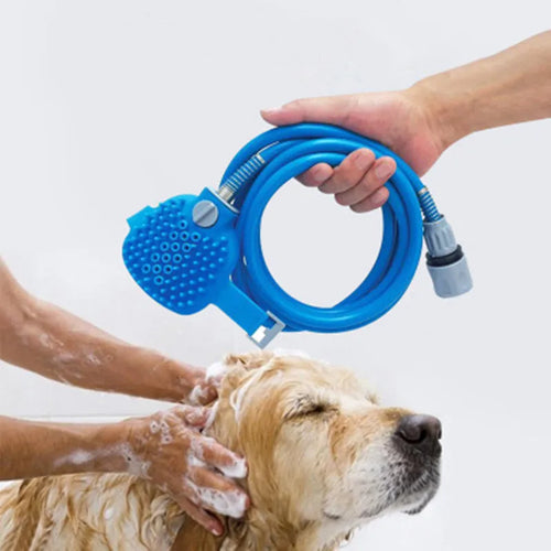 2-in-1 Pet Shower Brush & Massage Glove — Handheld Bathing Tool for Dogs & Cats
