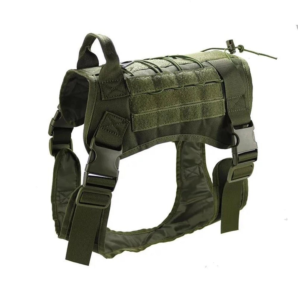 Tactical Dog Vest — Breathable Military Style, 1000D Nylon, Sizes M–XL, 3 Colors