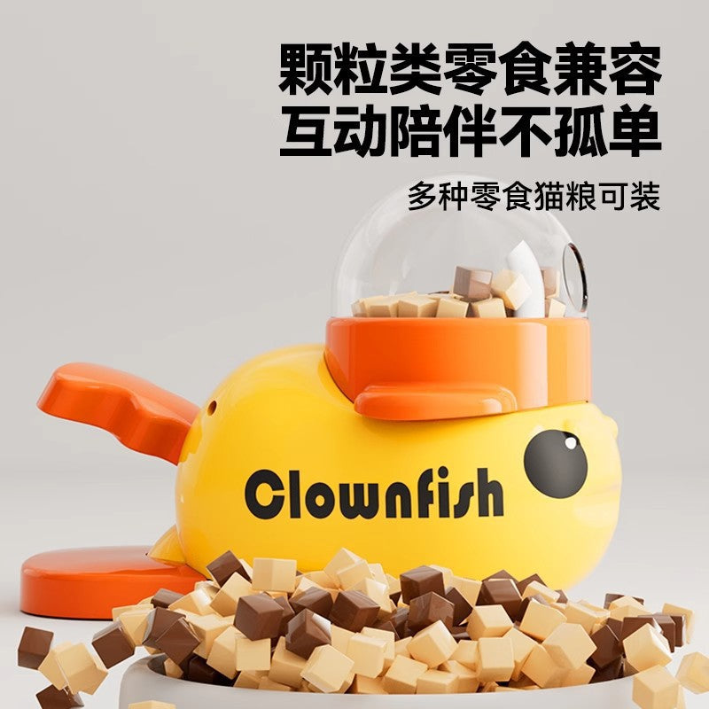Rotating Snack Dispenser Cat Toy — Duck Food Launcher | Treat Puzzle, 3 Colors | EM Pet Products