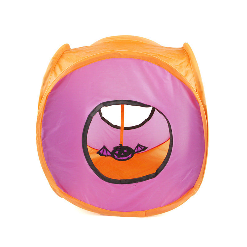 Modular Rainbow Cat Tunnel System — Foldable Interactive Play Tubes | Multiple Configurations | EM Pet Products