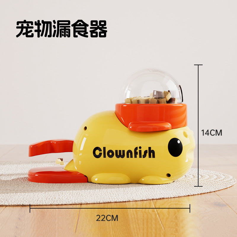 Rotating Snack Dispenser Cat Toy — Duck Food Launcher | Treat Puzzle, 3 Colors | EM Pet Products