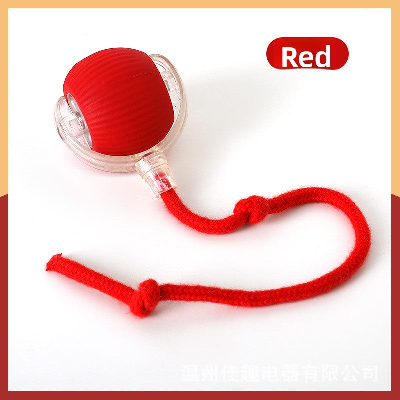 Self-Rolling Interactive Cat Toy Ball — Silicone, Motion-Activated, 7 Styles