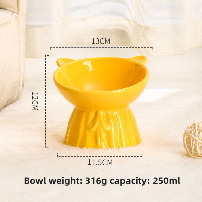 Ceramic Anti-Knock Pet Bowl — Non-Tip Feeding Bowl for Cats & Dogs, 10 Styles