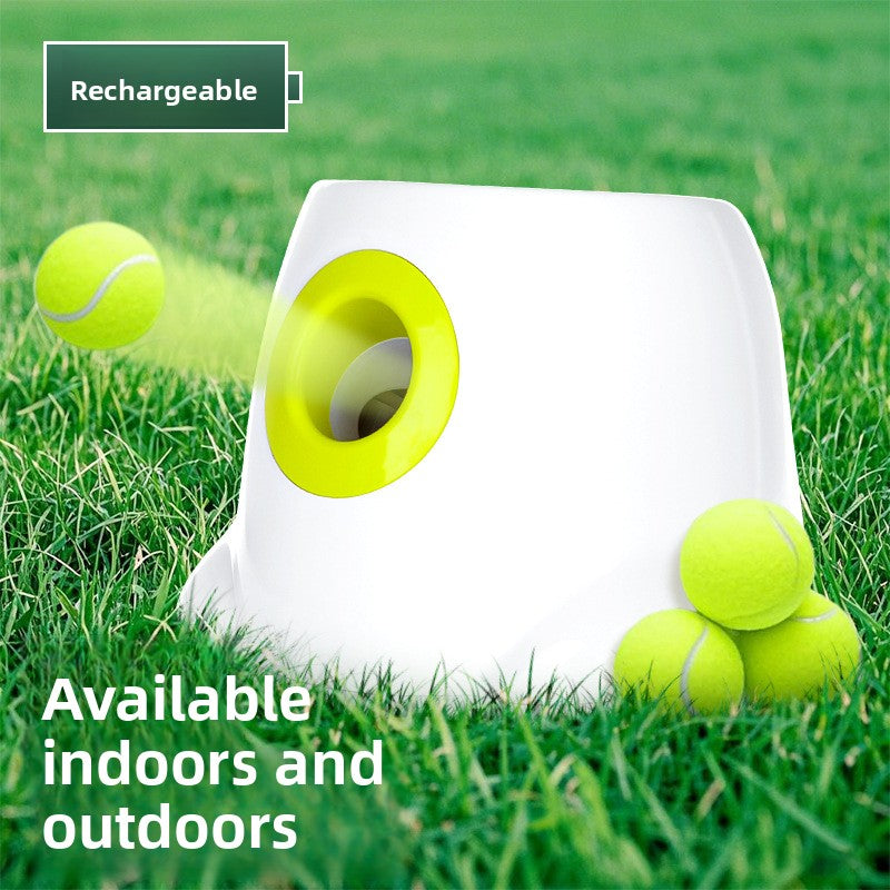 Automatic Dog Ball Launcher — Rechargeable, Self-Play, Includes Tennis Balls