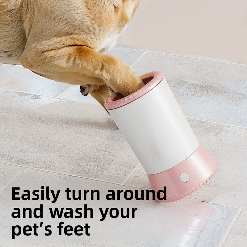 Automatic Pet Paw Cleaning Cup — Motorized IP67 Waterproof Paw Washer