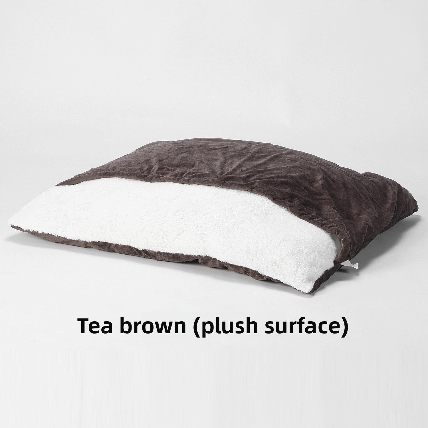 Removable Washable Pet Sleeping Bag Nest — Plush & Cotton Linen, 7 Colors, Sizes S–XL