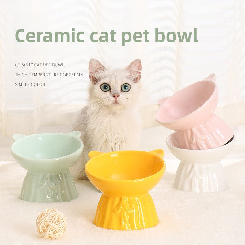 Ceramic Anti-Knock Pet Bowl — Non-Tip Feeding Bowl for Cats & Dogs, 10 Styles