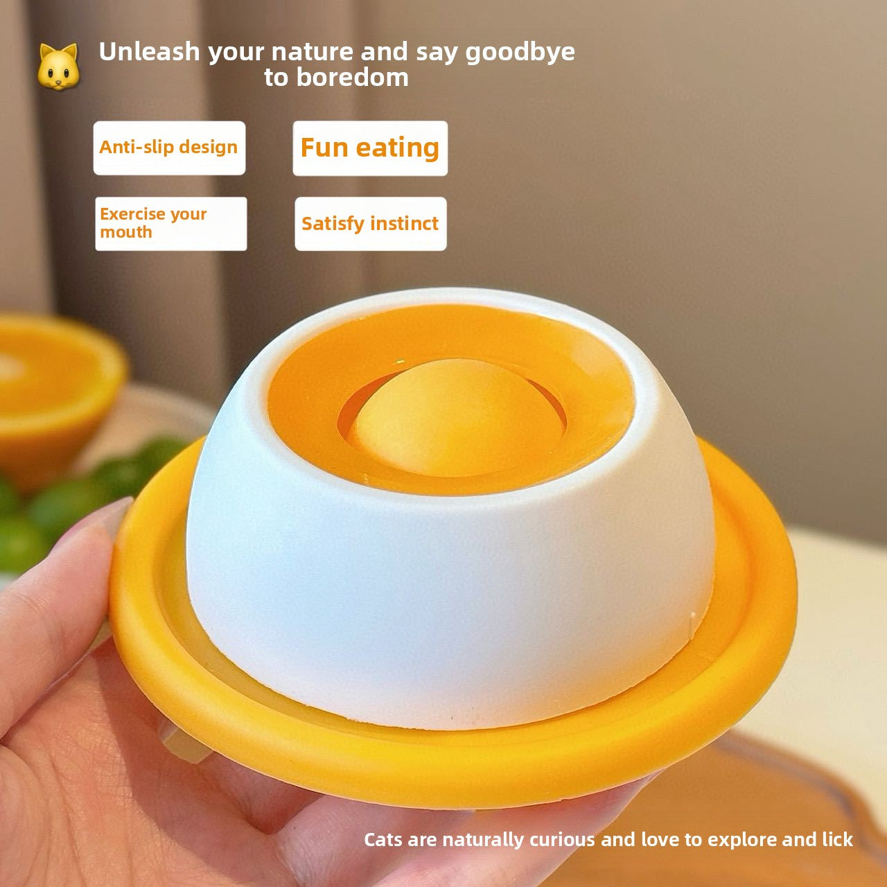 Slow Feeder Lick Toy for Cats & Dogs — Anti-Spill, Paste Treat Groove, 2 Colors