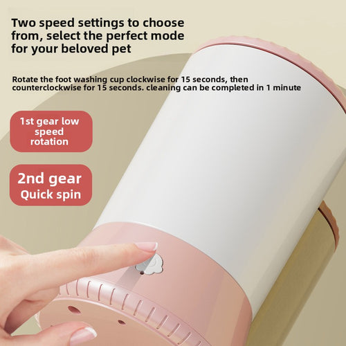 Automatic Pet Paw Cleaning Cup — Motorized IP67 Waterproof Paw Washer