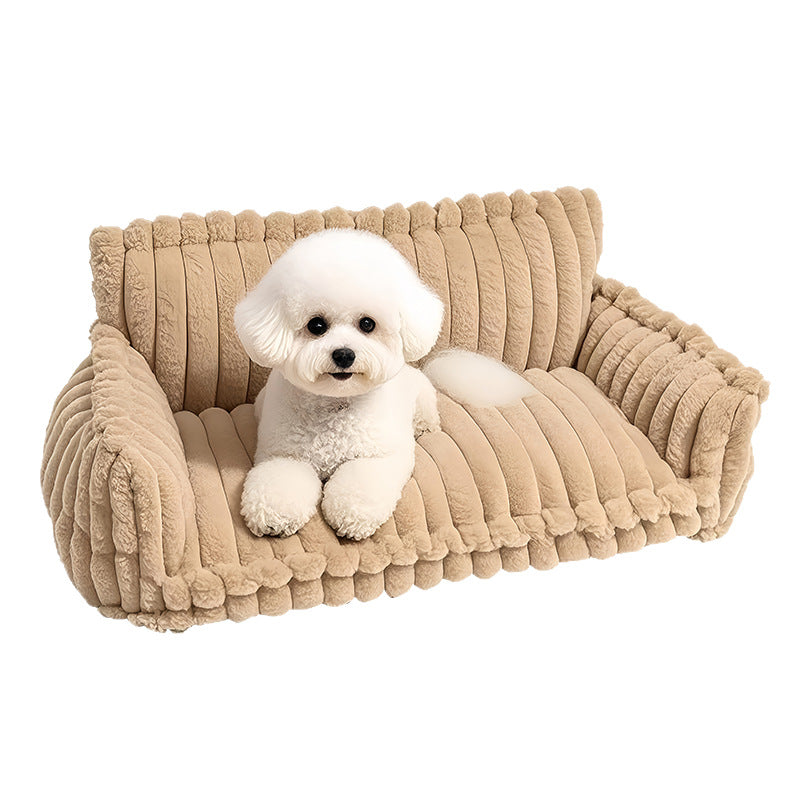 Removable Washable Plush Pet Bed — Four-Season Comfort for Dogs & Cats