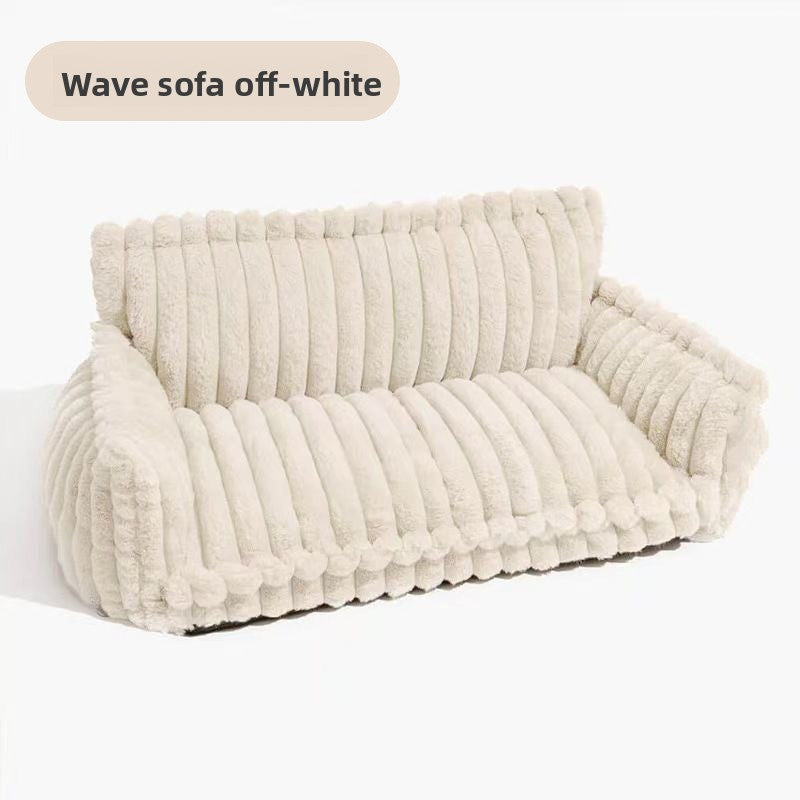 Removable Washable Plush Pet Bed — Four-Season Comfort for Dogs & Cats