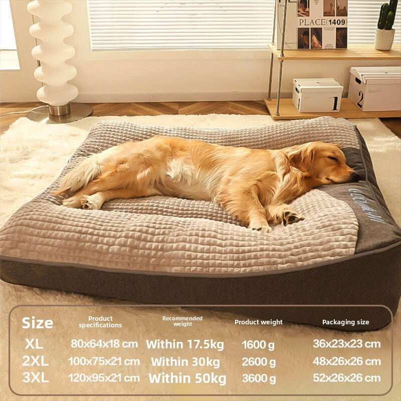 Premium Orthopedic Dog Mattress — Sponge Capsule Fill with Crystal Velvet Cover
