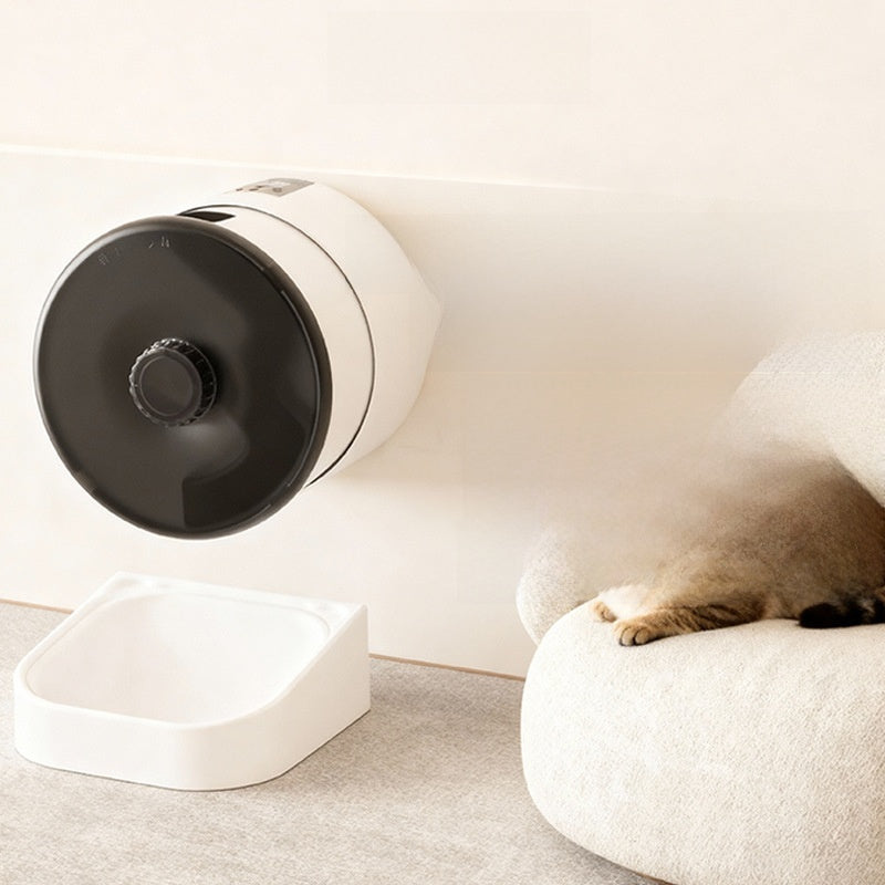 Automatic Smart Pet Feeder — WiFi App Control, Timed Feeding, 3L, Wall Mountable