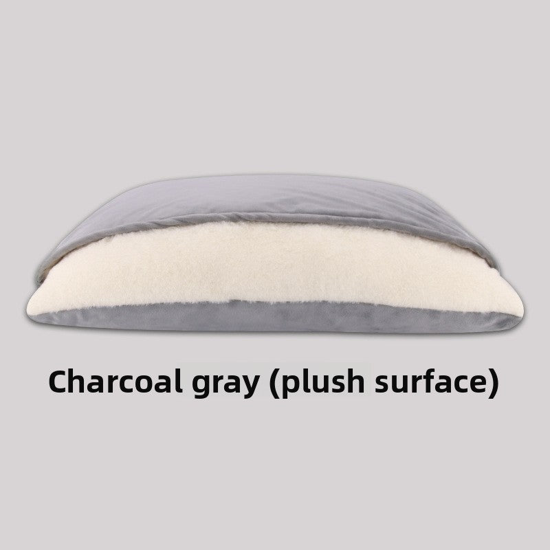 Removable Washable Pet Sleeping Bag Nest — Plush & Cotton Linen, 7 Colors, Sizes S–XL