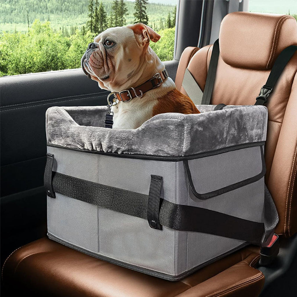 Elevated Dog Car Seat Pad & Kennel — Portable Travel Booster for Small Dogs