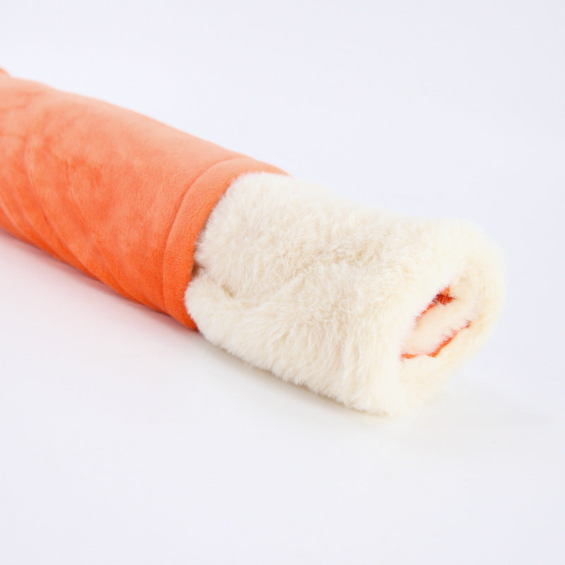 Removable Washable Pet Sleeping Bag Nest — Plush & Cotton Linen, 7 Colors, Sizes S–XL
