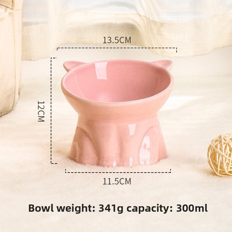 Ceramic Anti-Knock Pet Bowl — Non-Tip Feeding Bowl for Cats & Dogs, 10 Styles