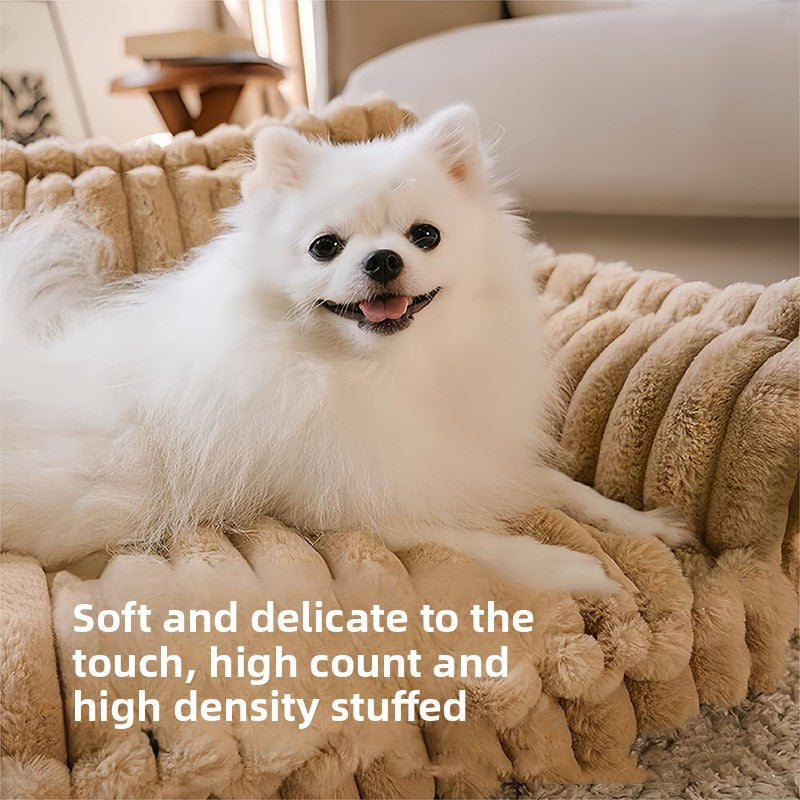 Removable Washable Plush Pet Bed — Four-Season Comfort for Dogs & Cats