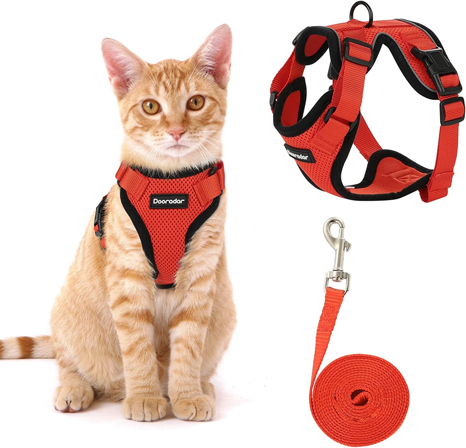 Adjustable Reflective Pet Vest Harness & Leash — Anti-Escape, Breathable, Sizes XS–M, 7 Colors