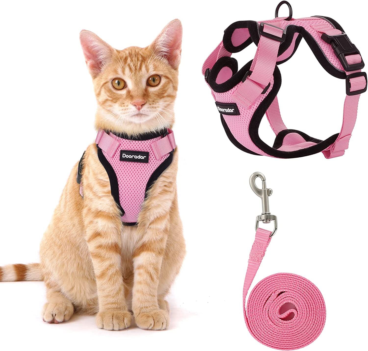 Adjustable Reflective Pet Vest Harness & Leash — Anti-Escape, Breathable, Sizes XS–M, 7 Colors